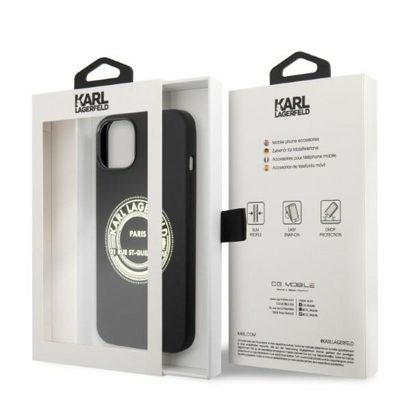 Ovitek Karl Lagerfeld za Apple iPhone 14 - Black RSG 7 karl lagerfeld ovitek iphone 14 black rsg 7