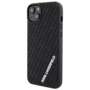 Ovitek Karl Lagerfeld za iPhone 15 Pro - Black 3D Rubber Multi Logo 9 ovitek karl lagerfeld apple iphone 15 pro rubber multi logo 2 1