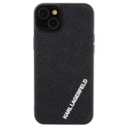 Ovitek Karl Lagerfeld za iPhone 15 Pro - Black 3D Rubber Multi Logo 10 ovitek karl lagerfeld apple iphone 15 pro rubber multi logo 3 1