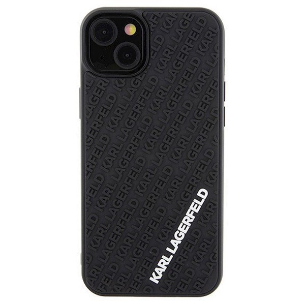 Ovitek Karl Lagerfeld za iPhone 15 Pro - Black 3D Rubber Multi Logo 3 ovitek karl lagerfeld apple iphone 15 pro rubber multi logo 3 1