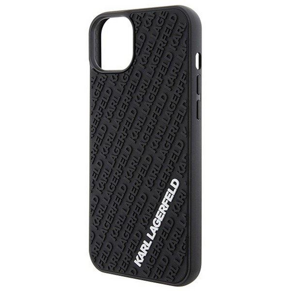 Ovitek Karl Lagerfeld za iPhone 15 Pro - Black 3D Rubber Multi Logo 5 ovitek karl lagerfeld apple iphone 15 pro rubber multi logo 4 1