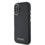 Ovitek Karl Lagerfeld za iPhone 16 – black hardcase FW Metal Plate MagSafe (KLHMP16SPGMSRPK)