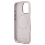 Ovitek Karl Lagerfeld za iPhone 16 - KLJMP16SSCMKMPCP 11 Karl Lagerfeld Silicone Shadow Metal Initial MagSafe Pink