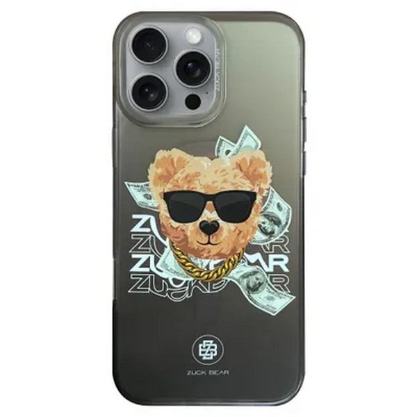 ZUCK BEAR ovitek za iPhone 16 HAROLD MAG z MagSafe funkcijo, prikazan od blizu s poudarkom na teksturi.