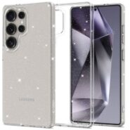 Ovitek za Samsung S25 Tech Protect Glitter je eleganten prozoren ovitek, z detajlom bleščic