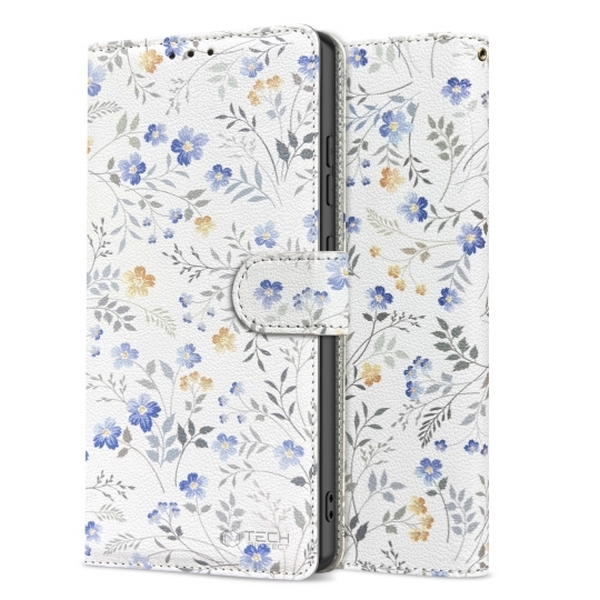 Preklopna torbica za Samsung S25 Tech Protect Spring Flowers.