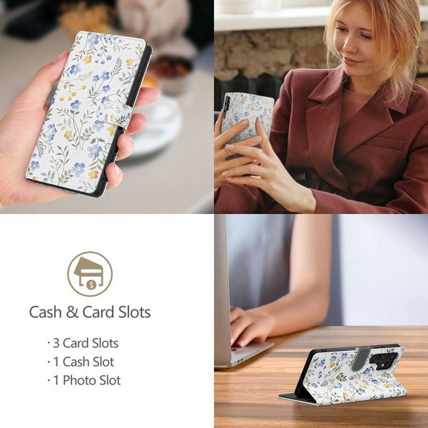 Preklopna torbica za Samsung S25 Ultra Tech Protect Spring Flowers