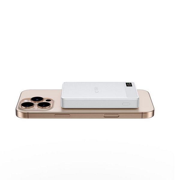 MagSafe Power Bank Tech Protect PB33 5000 mAh - bel 3 MagSafe Power Bank Tech Protect PB33 5000 mAh je visoko kakovosten adapter za polnjenje pametnih telefonov, ur in prenosnih računalnikov.