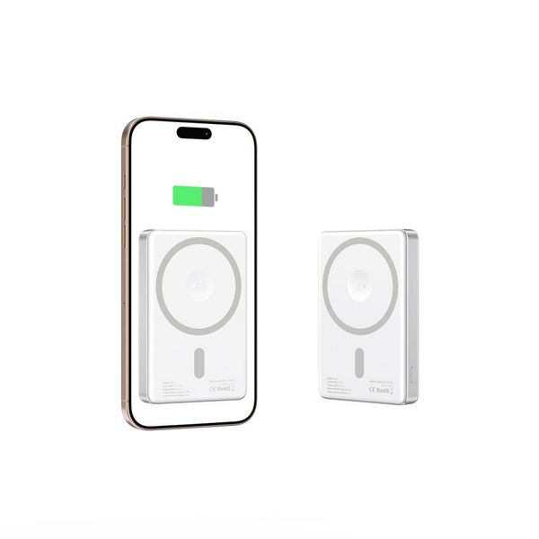 MagSafe Power Bank Tech Protect PB33 5000 mAh - bel 4 MagSafe Power Bank Tech Protect PB33 5000 mAh je visoko kakovosten adapter za polnjenje pametnih telefonov, ur in prenosnih računalnikov.