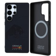 Red Bull usnjen ovitek Bull MagSafe z mrežastim vtisom za Samsung Galaxy S25 Ultra