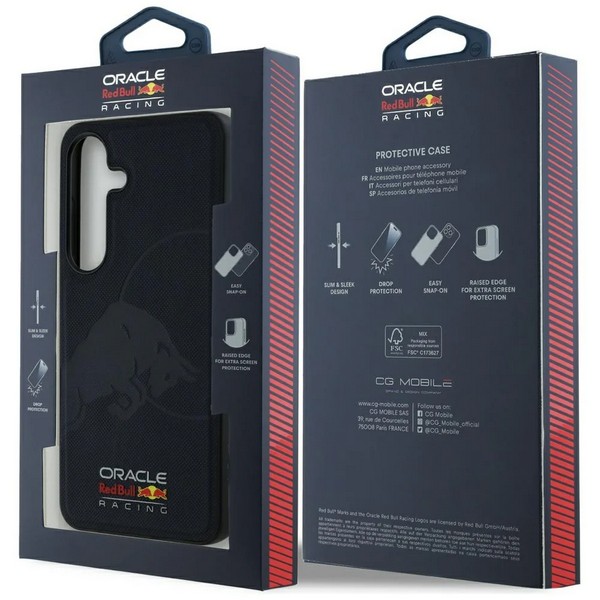 Ovitek Red Bull za Samsung S25 – črn 4 Ovitek Red Bull za Samsung S25 združuje vrhunske materiale, napredno zaščito in MagSafe tehnologijo v elegantnem, športnem ovitku.