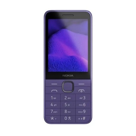 Sprednji pogled na Nokia 235 4G (2024) – kompakten telefon z 2,8-palčnim zaslonom