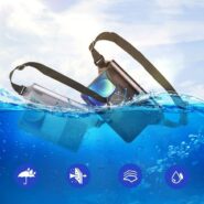 Vodoodporna torbica 10 inč Tech Protect 9 Vodoodporna torbica 10 inč Tech Protect UWP10 za zaščito mobilnega telefona, denarja, ključev in drugih dragocenosti.