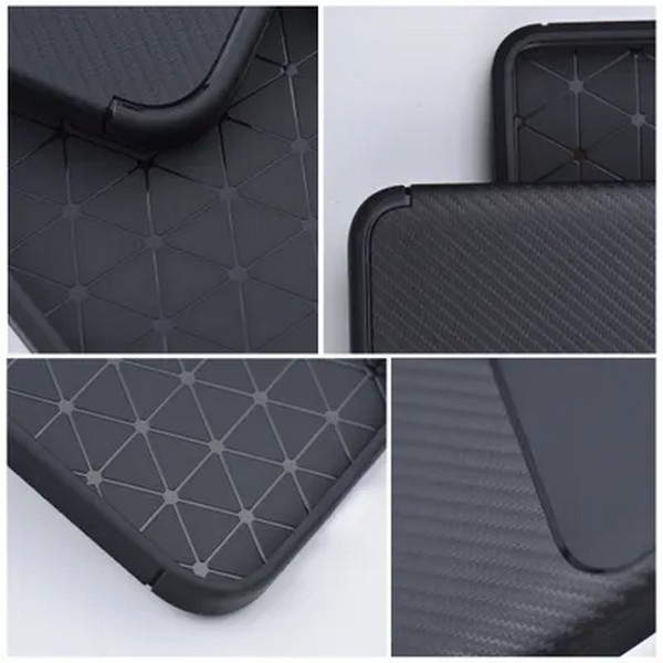 Črn ovitek Carbon Premium za Samsung Galaxy A36 4 Ovitek za Samsung A36 – ojačani vogali in protizdrsni robovi