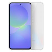 Prozoren ovitek za Samsung Galaxy A36 7 Prozoren ovitek nameščen na Samsung Galaxy A36 – poudarek na dizajnu