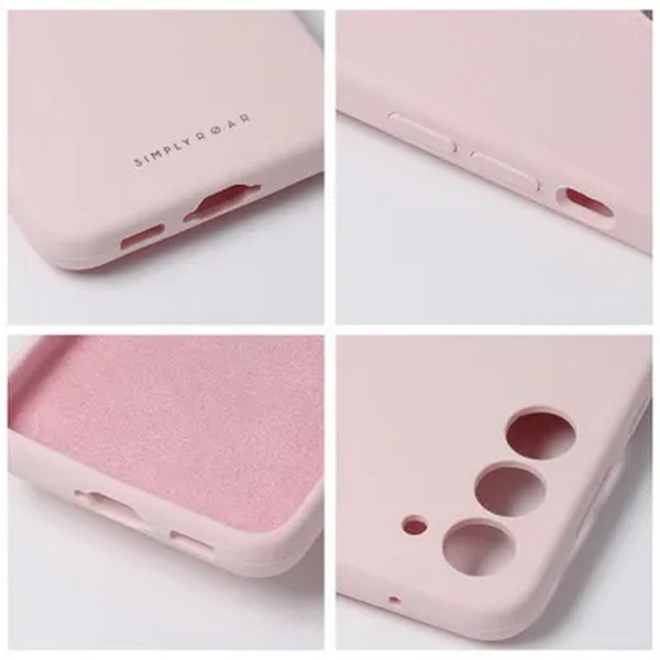 Roza ovitek za Samsung Galaxy A56 Roar Cloud Skin 5 Detajlni pogled na teksturo in izreze ovitka Roar Cloud Skin za Samsung Galaxy A56 5G.