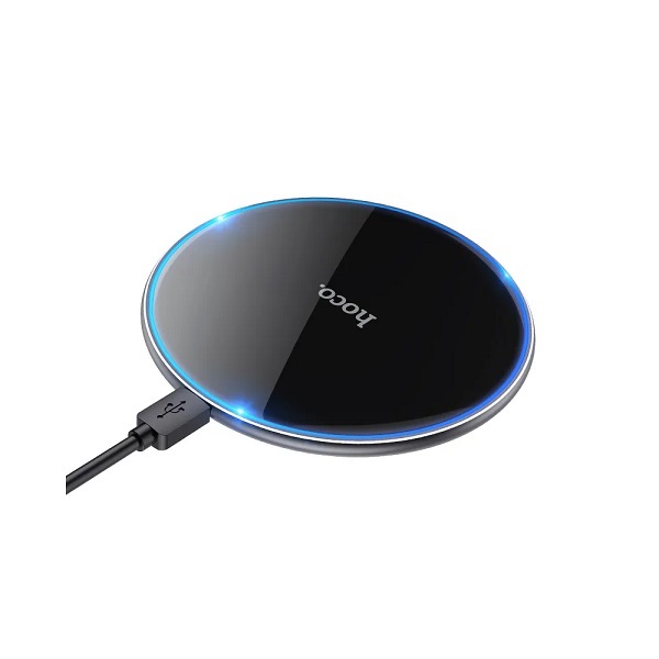 Brezžični polnilec Hoco CW6 Pro 15W z LED osvetlitvijo 1 Brezžični polnilec Hoco CW6 Pro 15W z LED osvetlitvijo črn