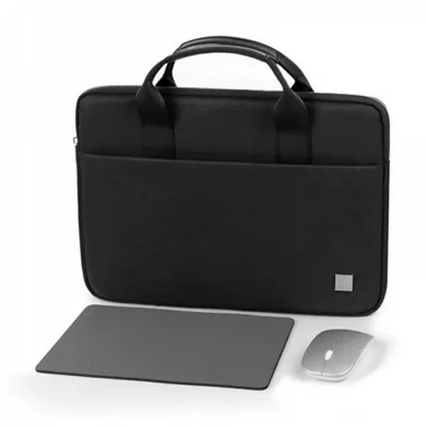 WiWU Genius Combo Set vodoodporna torba za prenosnik 14″ črna, torba+miška+podloga
