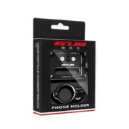 GUB G85 – robusten CNC aluminijast nosilec za telefone 4–7", črna barva, montaža na krmilo.