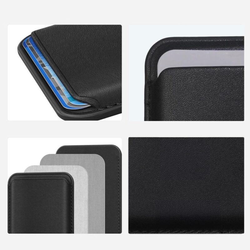 Univerzalno magnetno držalo za kartice - Tech-Protect MagWallet MagSafe 2 Tech-Protect MagWallet MagSafe črno držalo za kartice detajli