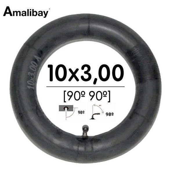 Zračnica 10x3 255x80 / 80/65-6 za električni skiro – 90°/90° ventil AMALIBAY 1 zračnica 10x3 255x80 za električni skiro znamke amalibay