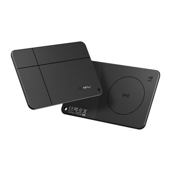 MiLi MiCard ultra tanka Bluetooth sledilna kartica – črne barve za denarnico