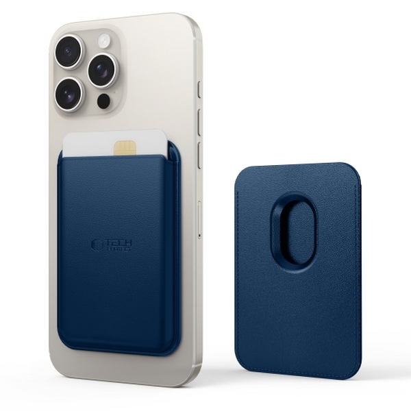 Tech-Protect MagWallet modra magnetna MagSafe denarnica za telefon