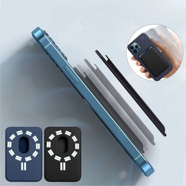 MagSafe kartična denarnica modre barve – tanek dizajn