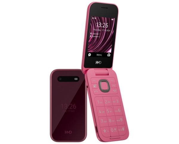 hmd 2660 flip roza, preklopni telefon